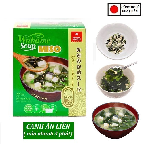 Gói canh rong biển Miso ăn liền pha nước sôi