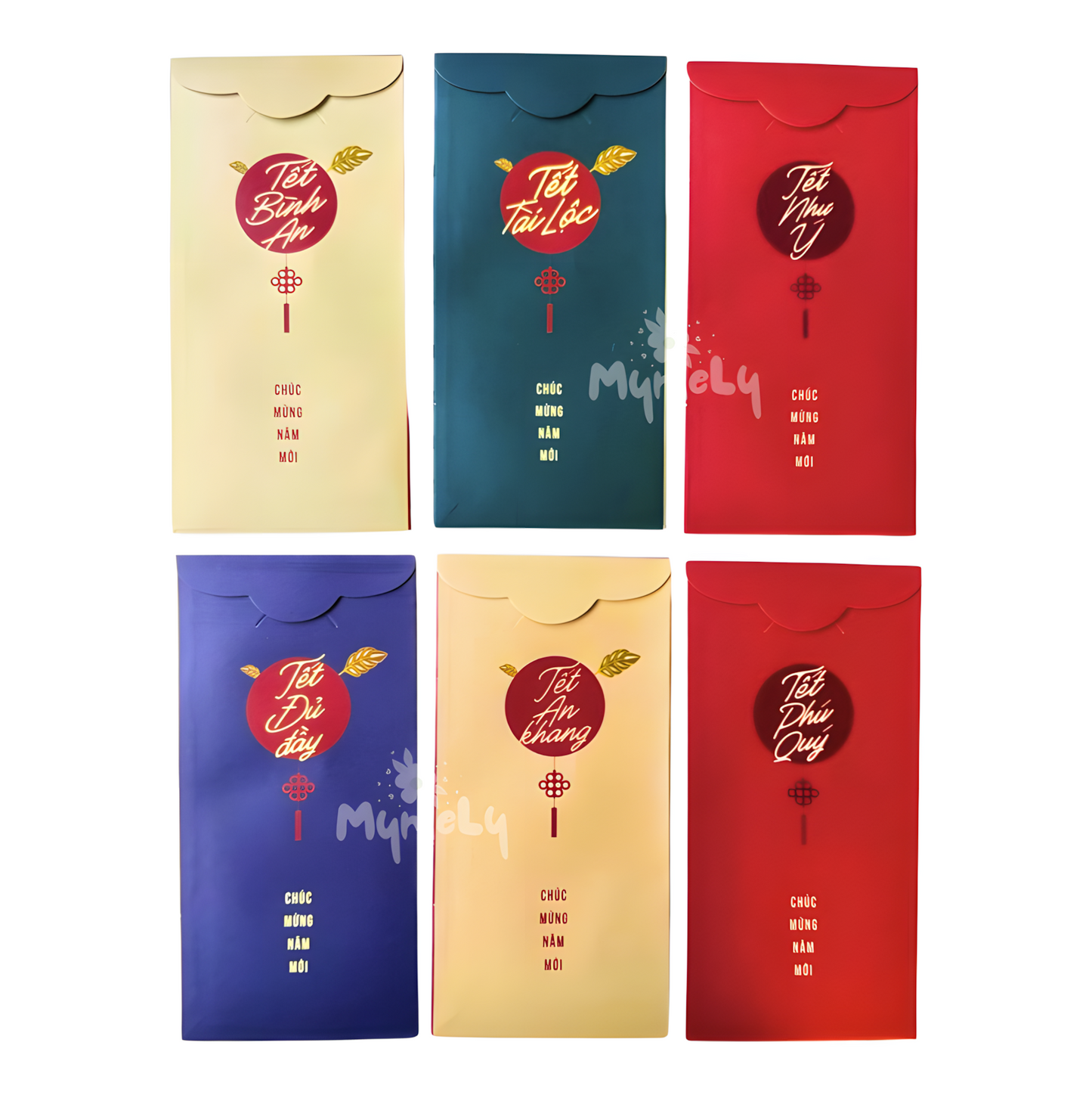 Bao lì xì Tết Hoa Lá Bốn Mùa (6 cái/xấp)