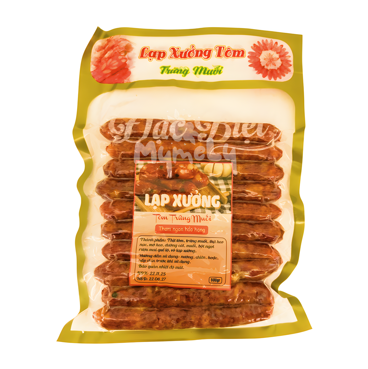 Lạp xưởng tôm trứng muối 500g