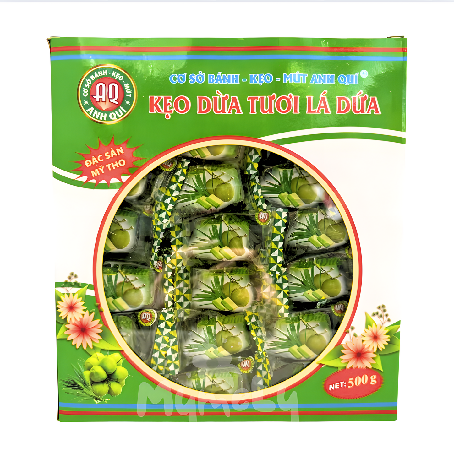 Kẹo dừa lá dứa hộp 500g