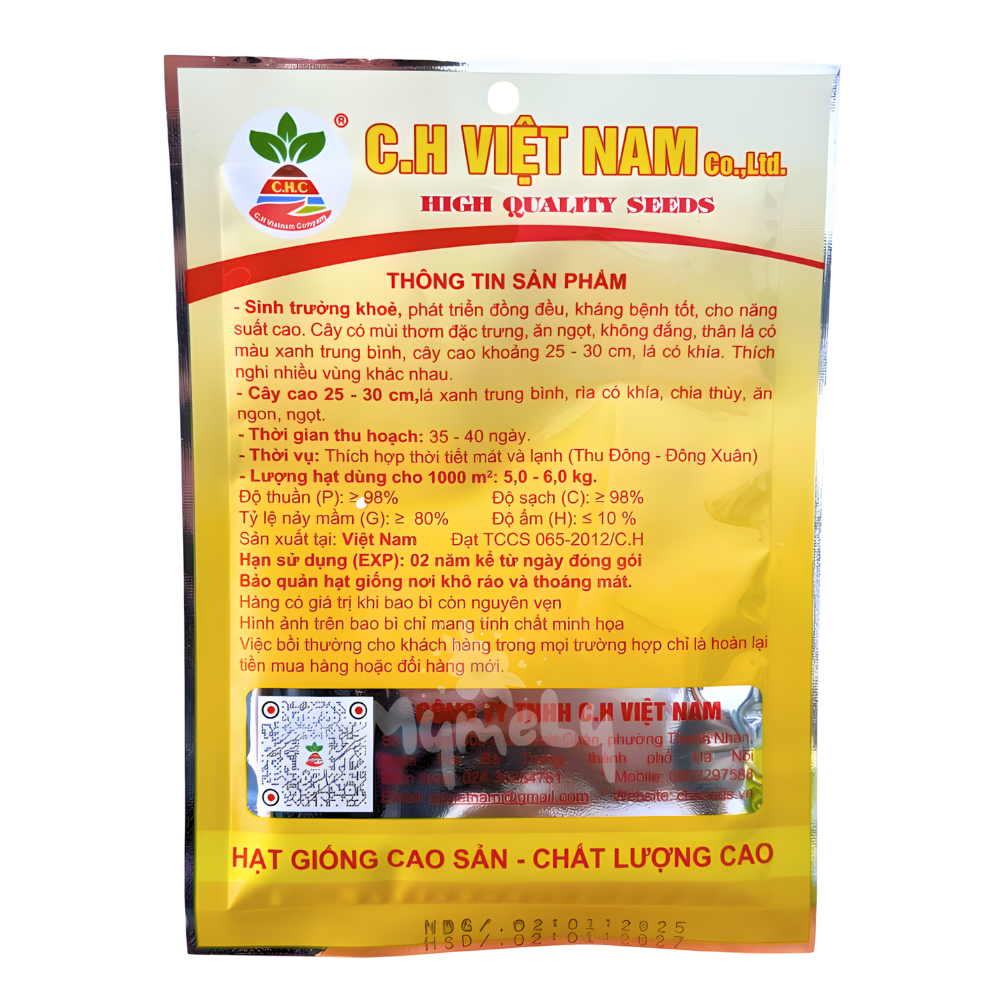 Hạt giống rau cải cúc 20g (rau tần ô)