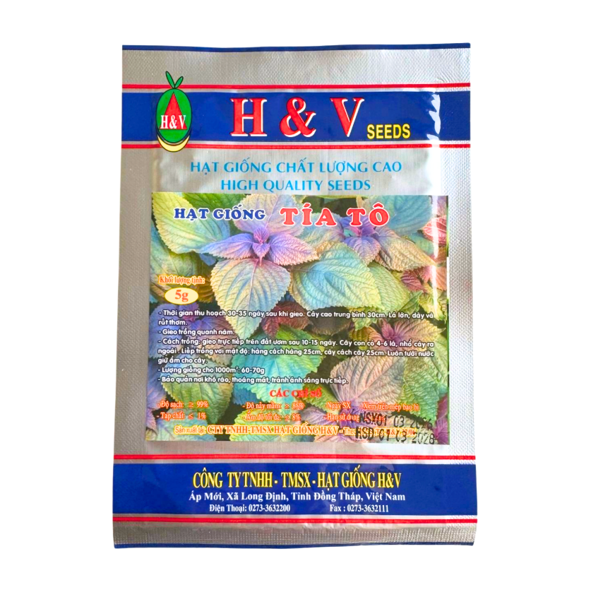 Hạt giống rau tía tô gói 5g