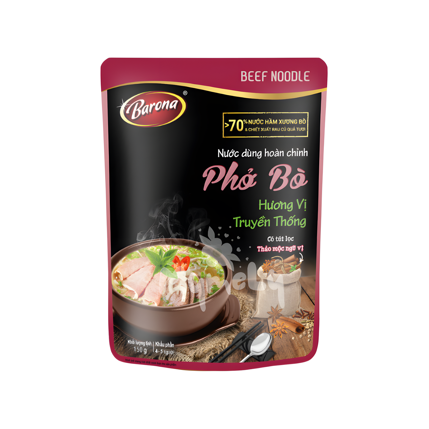 Nước dùng hoàn chỉnh Barona - Phở Bò 150g