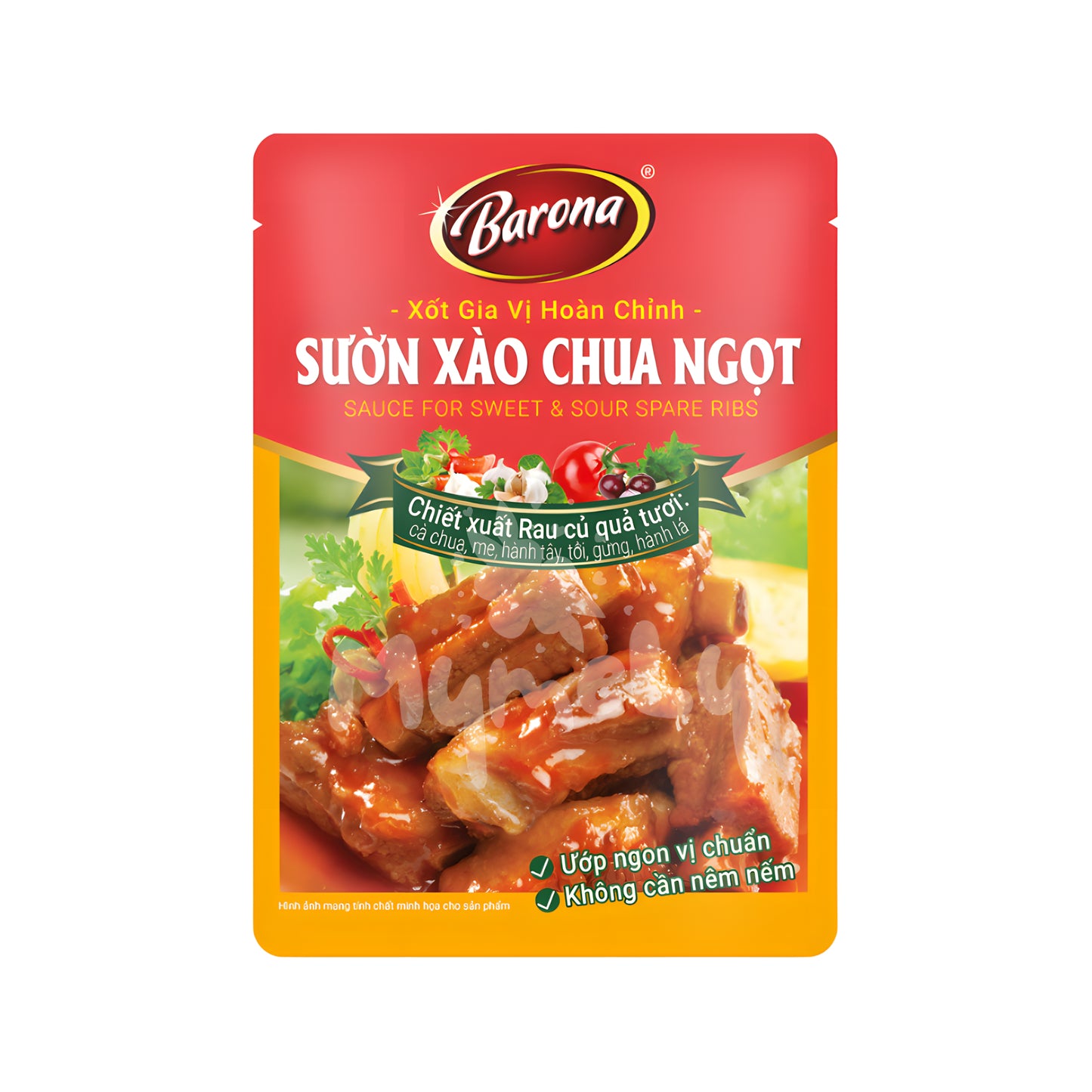 Xốt Gia Vị Barona - Sườn Xào Chua Ngọt 80g