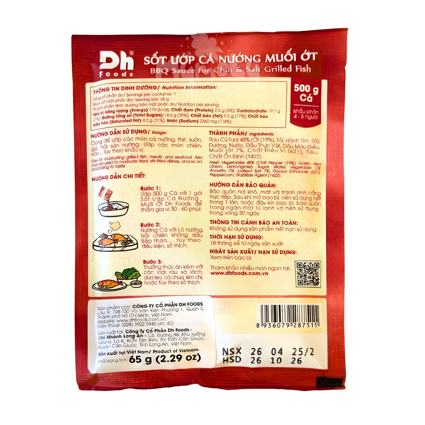 Dh Foods Xốt Ướp Cá Nướng Muối Ớt 65g