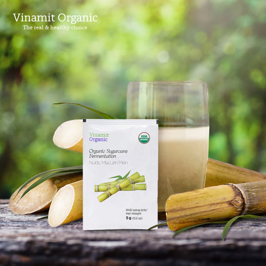 Nước mía lên men Vinamit Organic hộp 50g