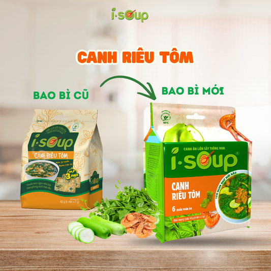 i-soup canh riêu tôm ăn liền