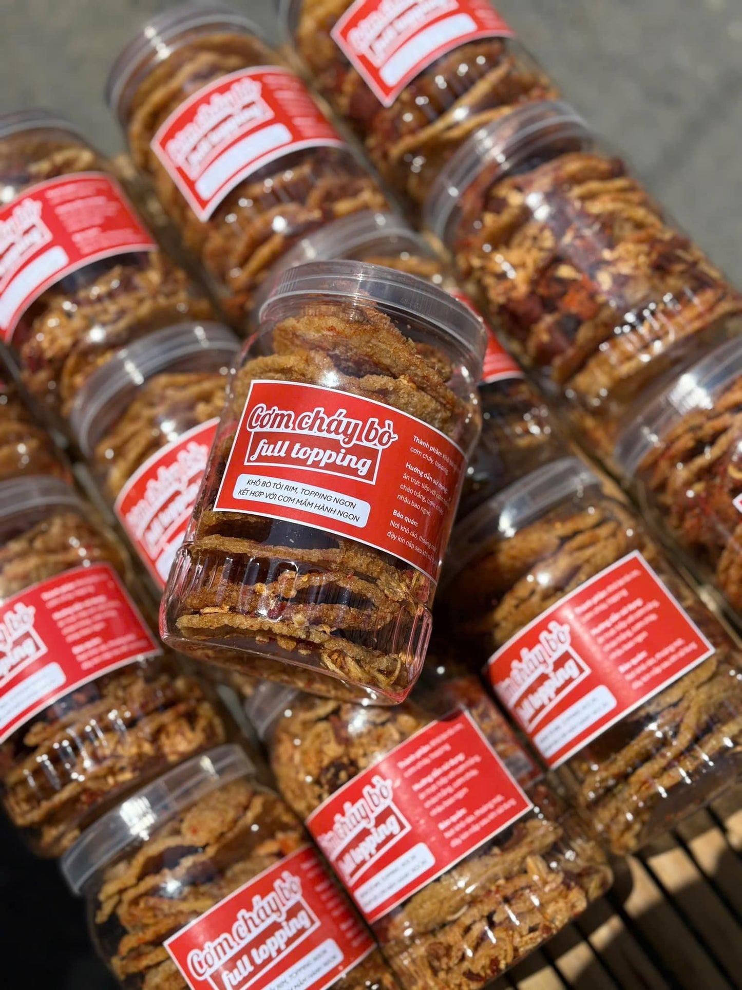 Cơm cháy bò full topping 500g