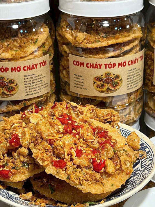 Cơm cháy tóp mỡ cháy tỏi 500g