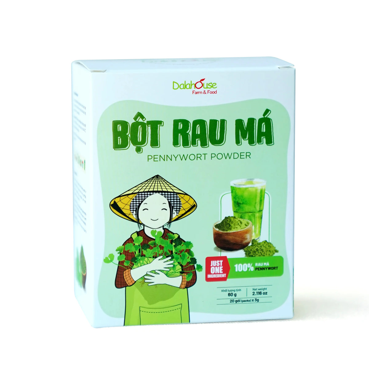 Bột rau má sấy lạnh Dalahouse 60g