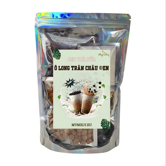 Set Trà sữa Ô long - Trân châu đường đen 400g