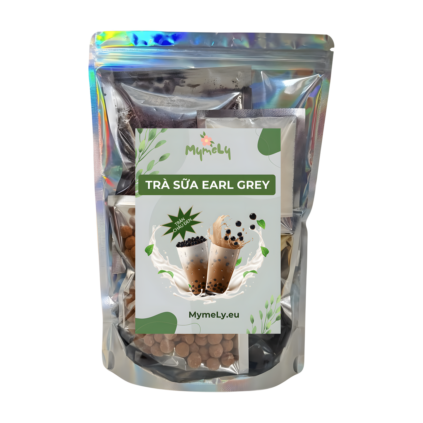 Set Trà sữa Earl Grey - Trân châu đường đen 400g