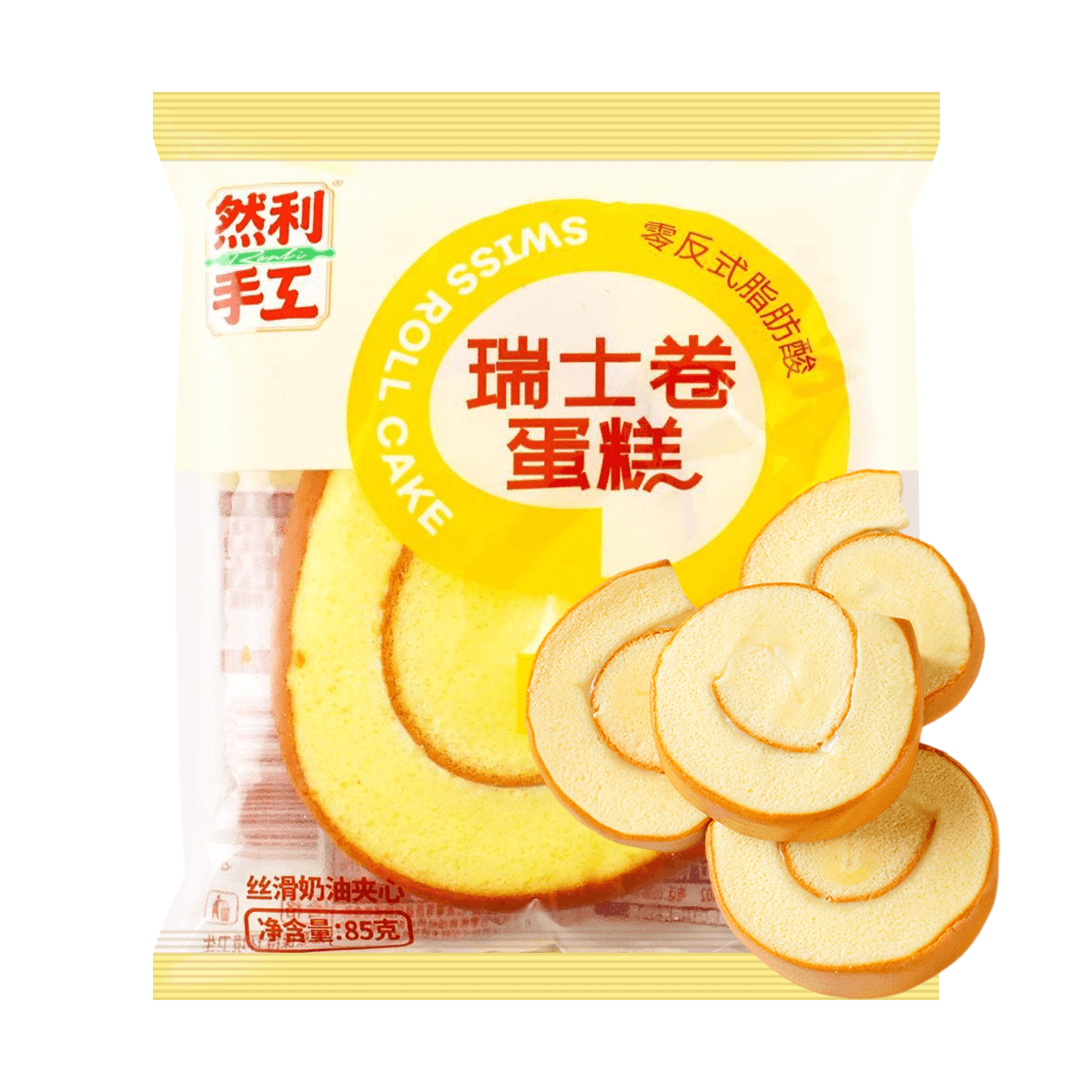 Bánh bông lan cuộn vị kem tươi 85g