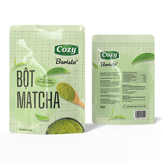 Bột matcha Cozy màu xanh tự nhiên, mịn
