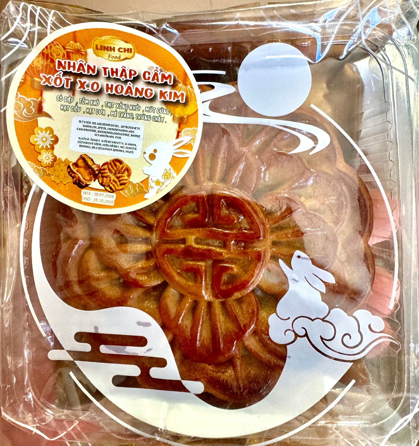 Bánh nướng nhân thập cẩm xốt X.O hoàng kim 200g (Bánh Trung Thu)
