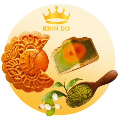 Kinh Đô Bánh nướng hạt sen trà xanh 1 trứng 150g (Bánh Trung Thu)