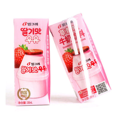 Sữa Tươi Hương Dâu Binggrae Hộp 200ml
