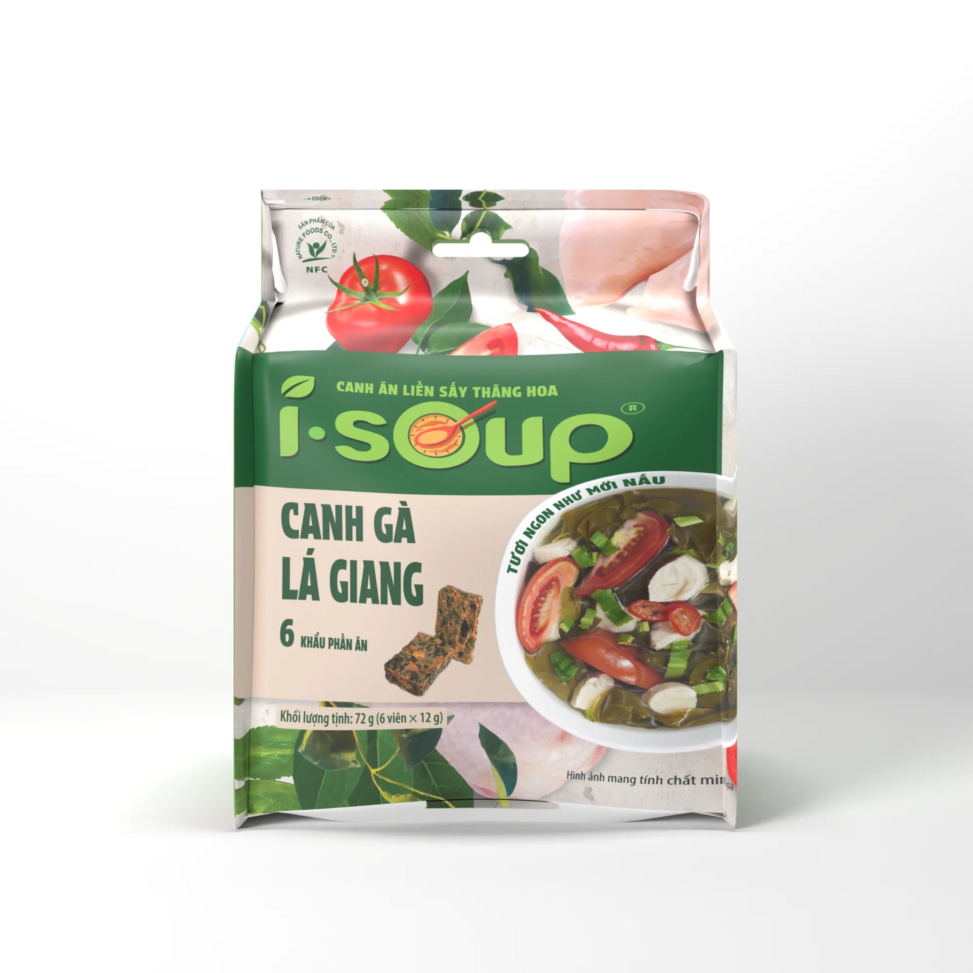 canh ăn liền gà lá giang