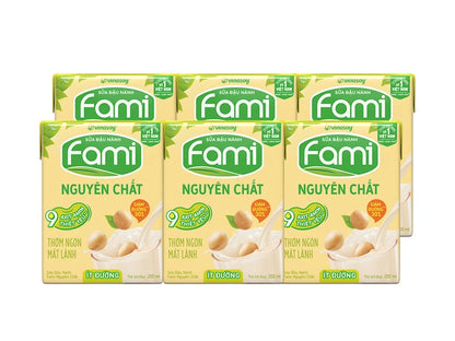 Fami Sữa đậu nành nguyên chất ít đường 200ml (Thùng 36 hộp)
