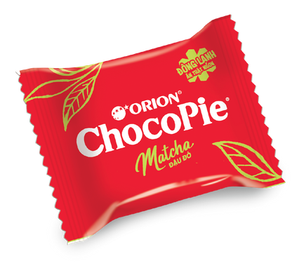 Bánh Orion Chocopie matcha đậu đỏ hộp 398g (12 gói)