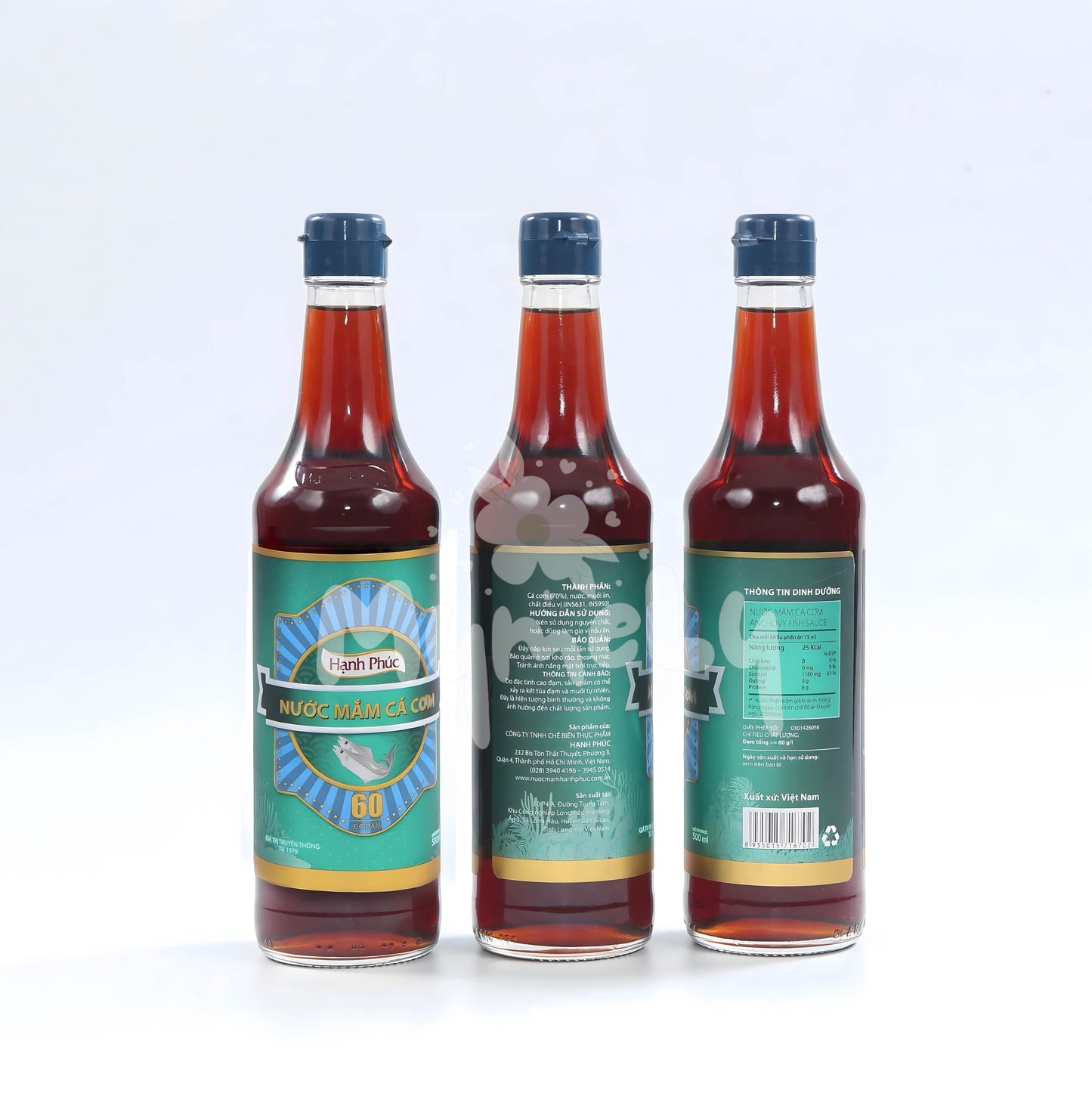 Nước mắm Hạnh Phúc 60 độ đạm 500 ml