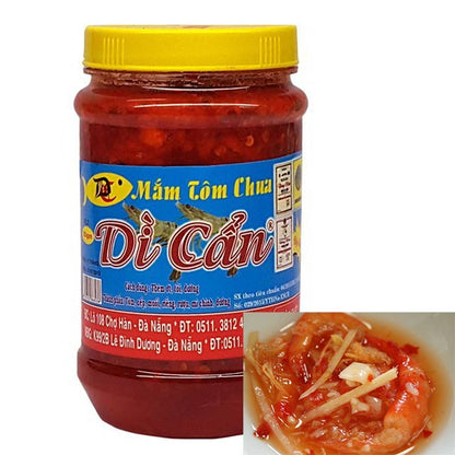 Mắm tôm chua Dì Cẩn ăn kèm thịt luộc bánh tráng