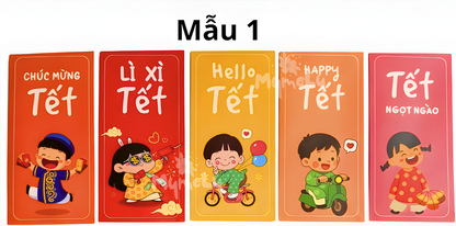 Bao lì xì Bé Cưng Chào Tết (5 cái/xấp)