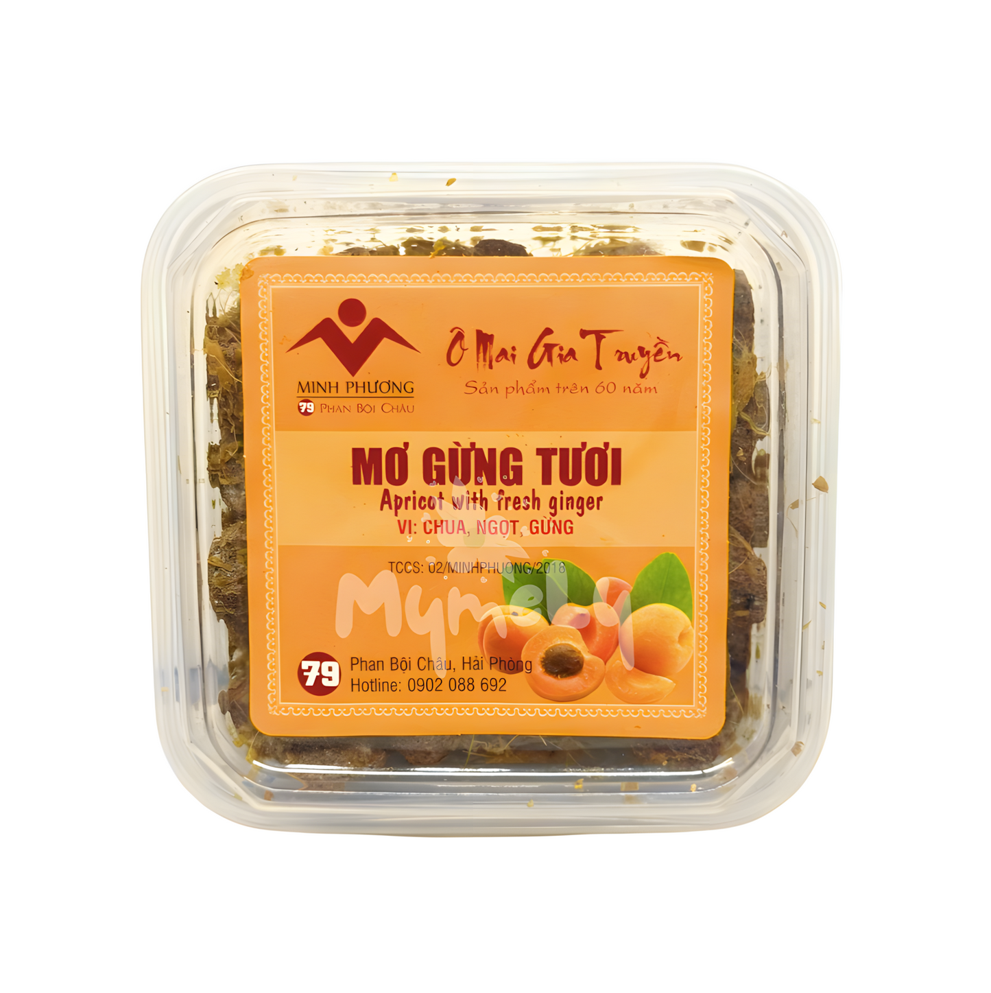 Mơ xào gừng hộp 250g
