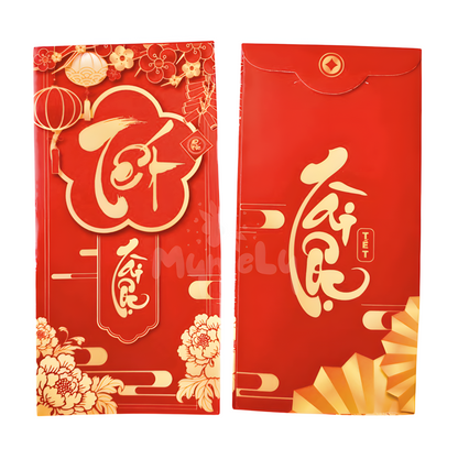 Bao lì xì đỏ Tết (5 cái/xấp)