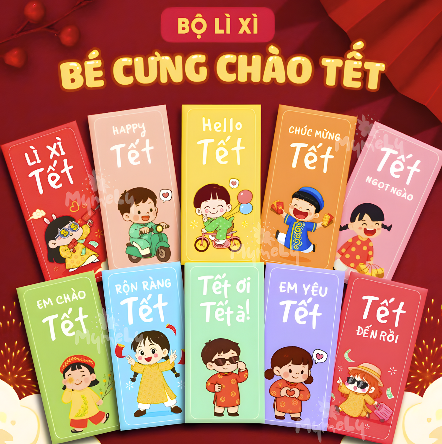 Bao lì xì Bé Cưng Chào Tết (5 cái/xấp)