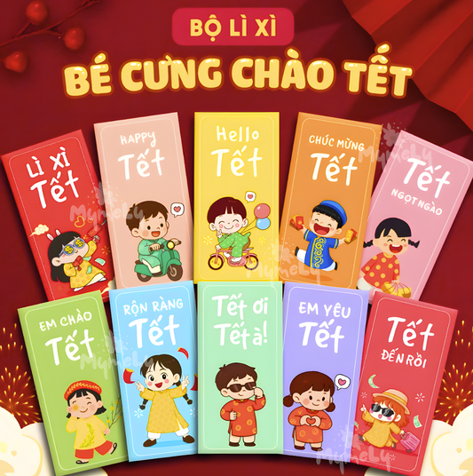 Bao lì xì Bé Cưng Chào Tết (5 cái/xấp)