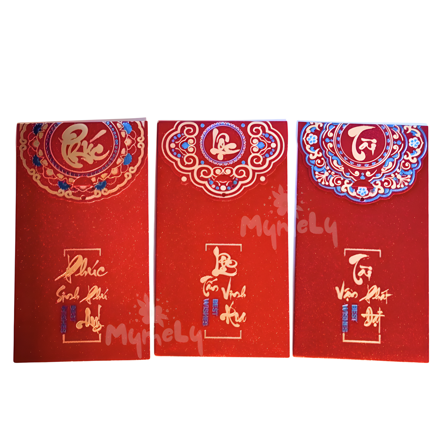 Bao lì xì Phú Lộc Tài có dây đeo (3 cái/xấp)