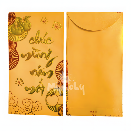 Bao lì xì vàng Chúc Mừng Năm Mới (6 cái/xấp)