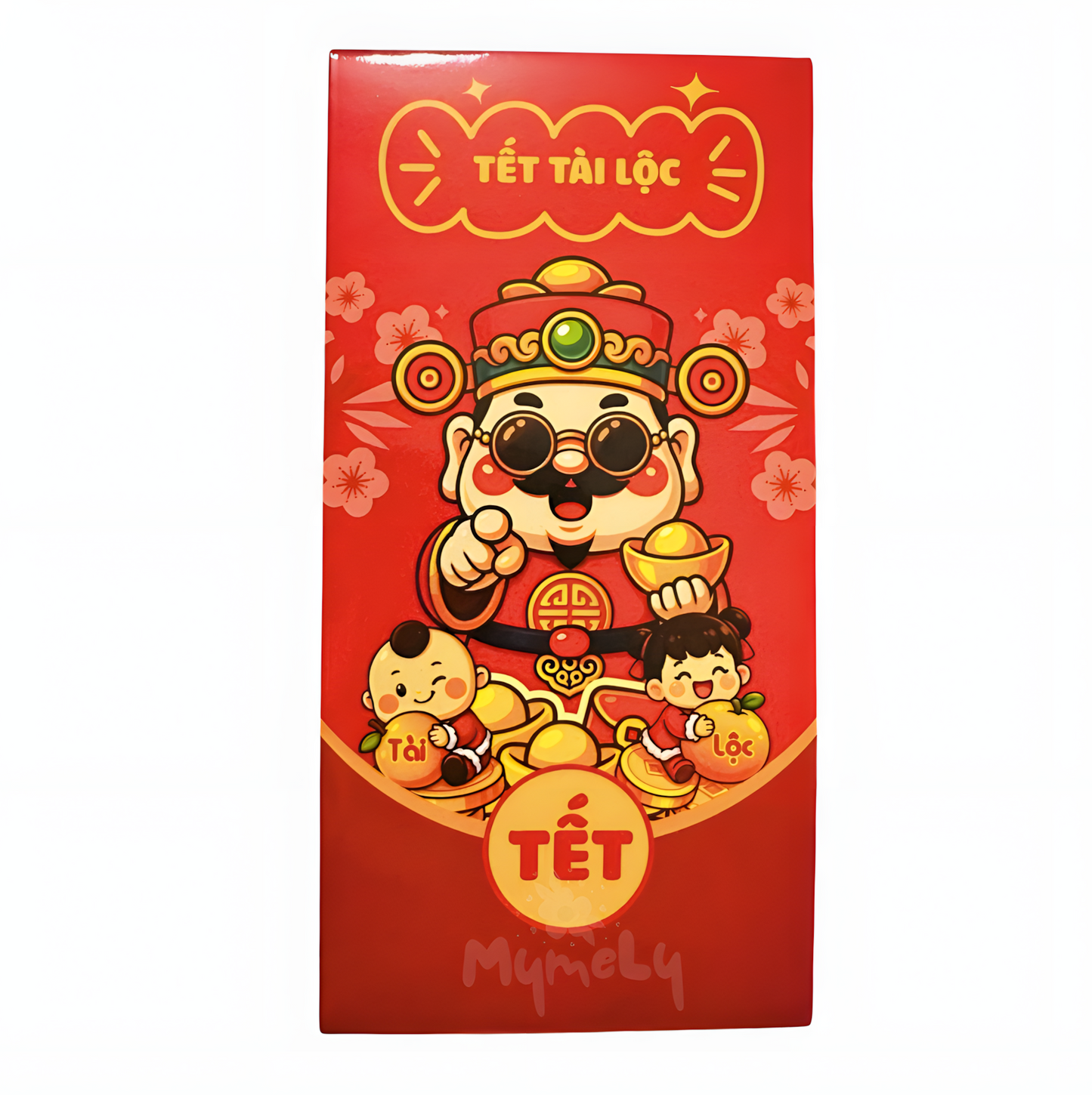 Bao lì xì đỏ 3D Tết Tài Lộc (1 cái/xấp)