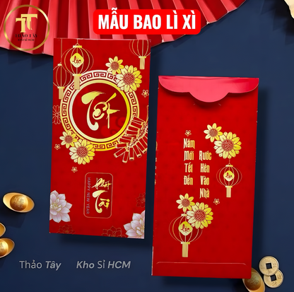 Bao lì xì đỏ Tết (5 cái/xấp)