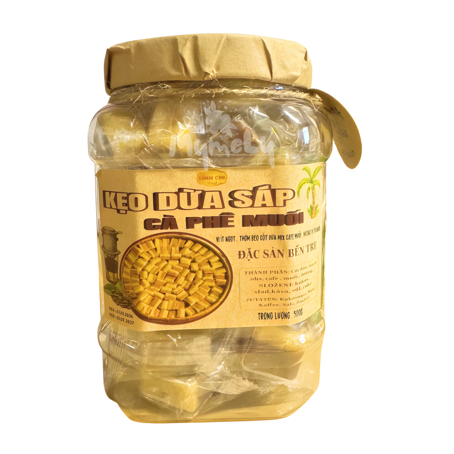 Kẹo dừa sáp cà phê muối 500g