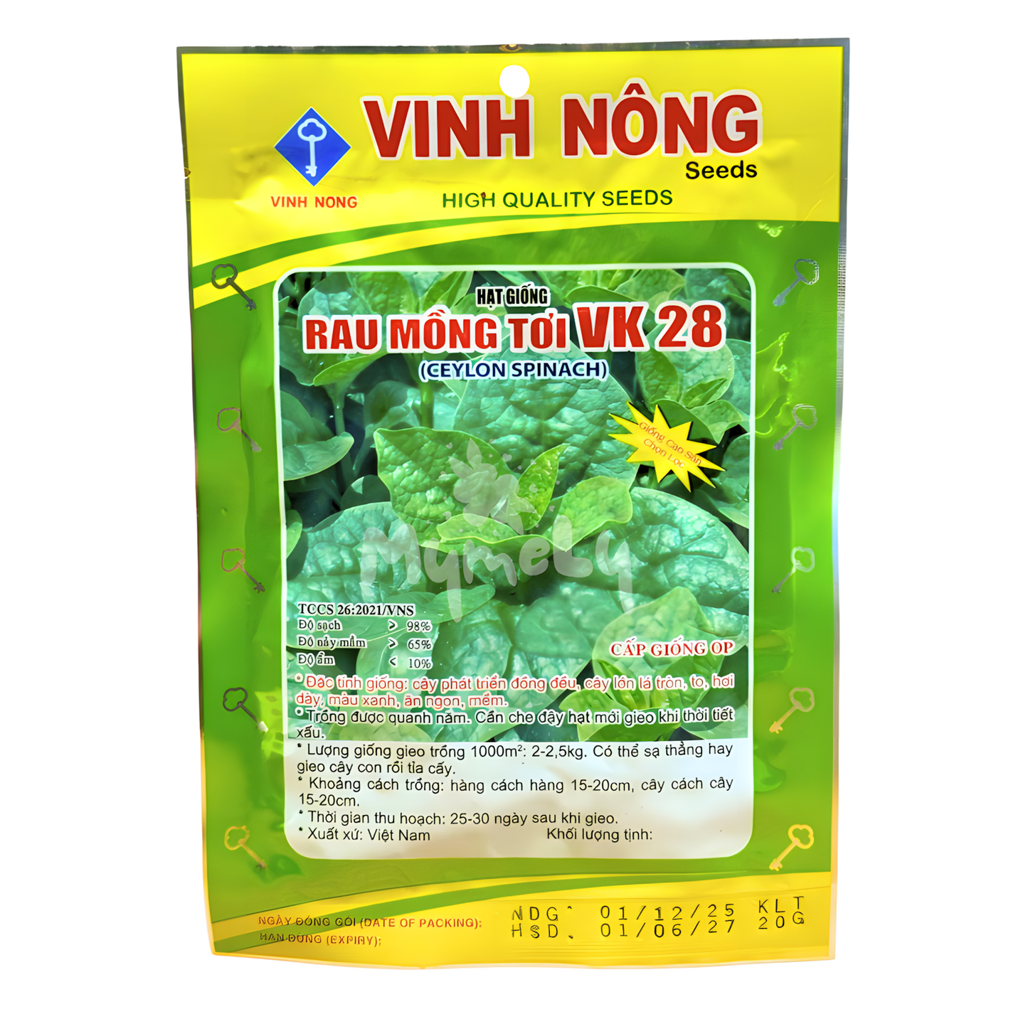 Hạt giống rau mồng tơi 20g