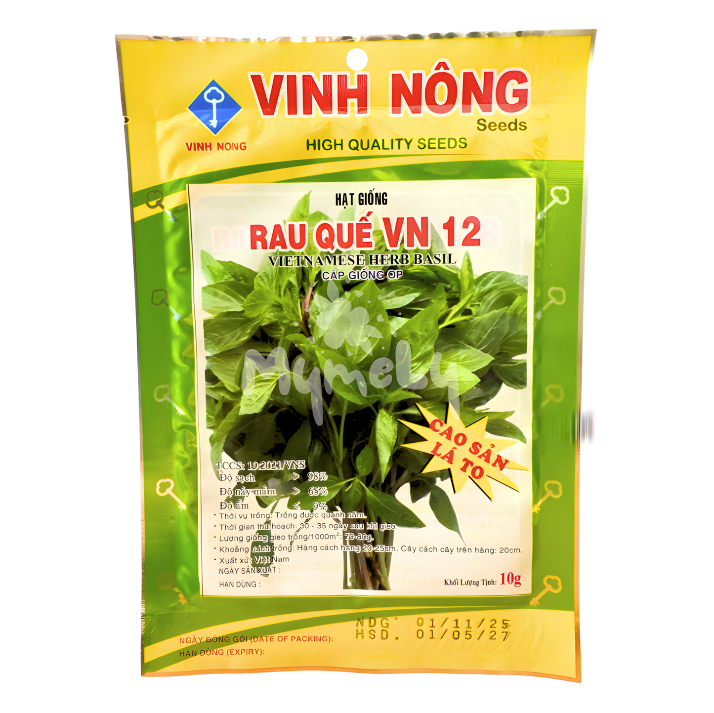 Hạt giống rau quế gói 10g (rau húng quế)
