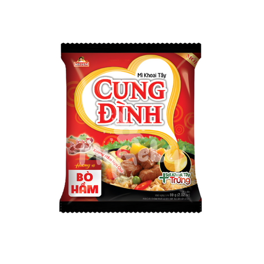 Mì Cung Đình bò hầm 77g (30 gói/thùng)