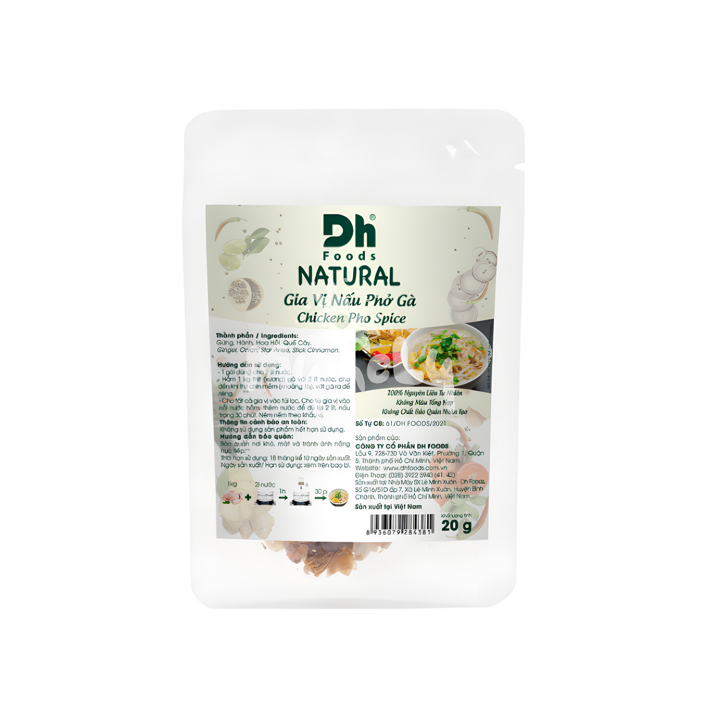 Gia vị nấu Phở gà Dh Foods 20g