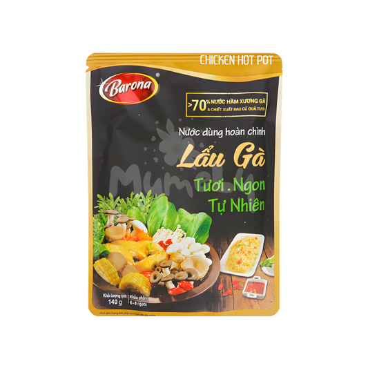 Nước dùng hoàn chỉnh Barona 140g - Lẩu gà