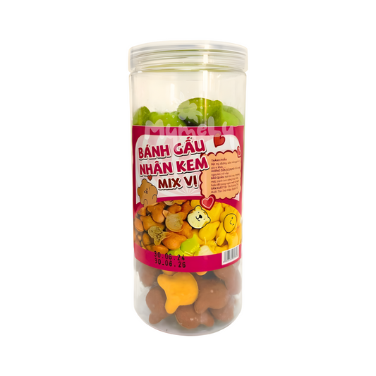 Bánh gấu nhân kem mix vị 300g