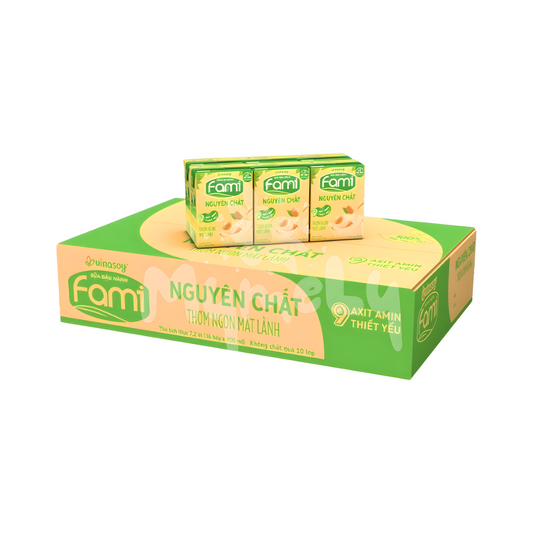 Fami Sữa đậu nành nguyên chất có đường 200ml