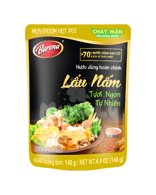 Nước dùng hoàn chỉnh Barona - Lẩu nấm 140g
