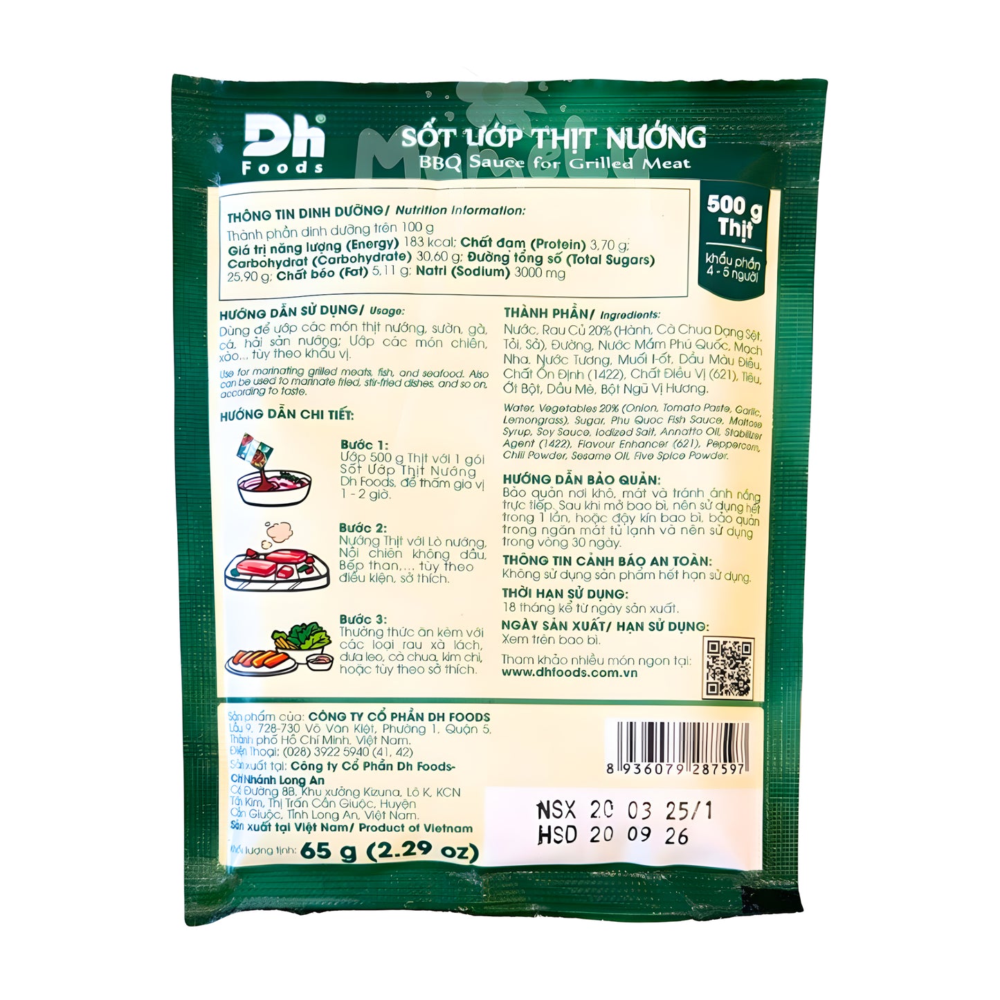 Dh Foods Sốt Ướp Thịt Nướng 65g