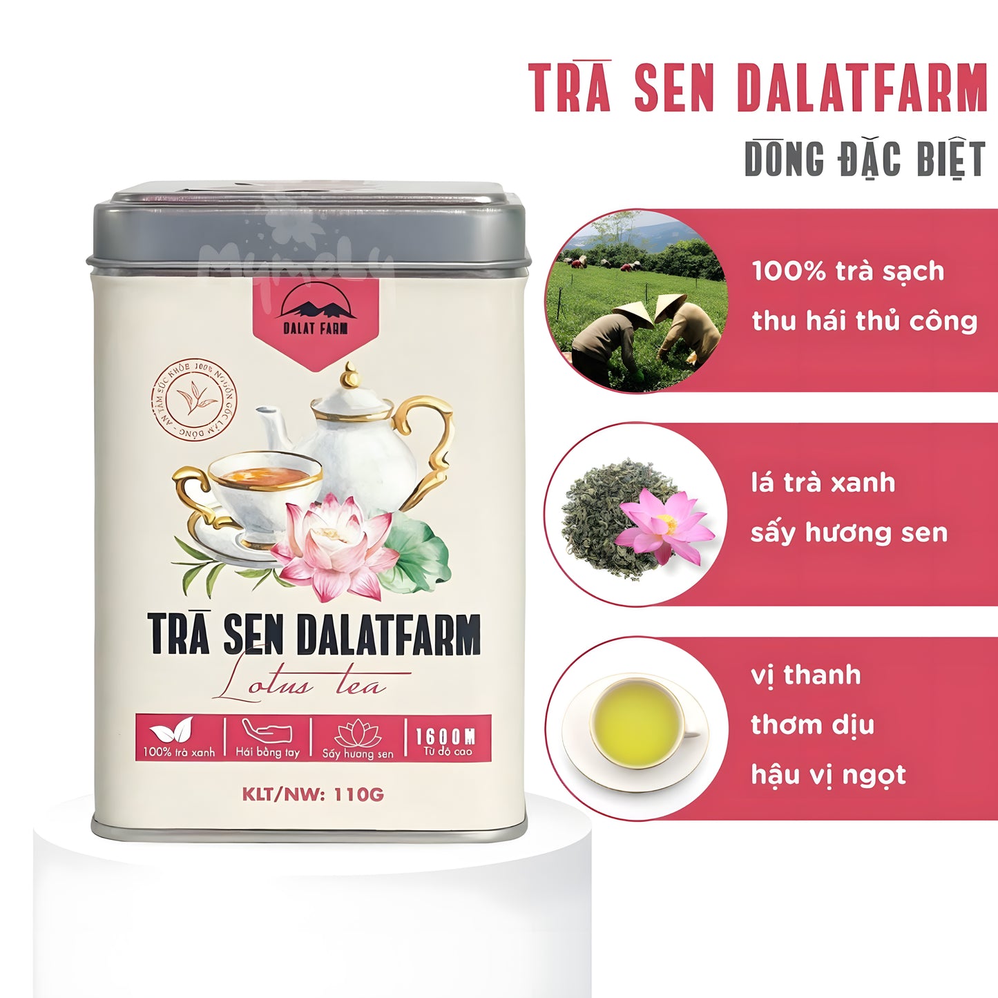 Trà Sen DalatFarm (dòng đặc biệt) - Hộp 110g