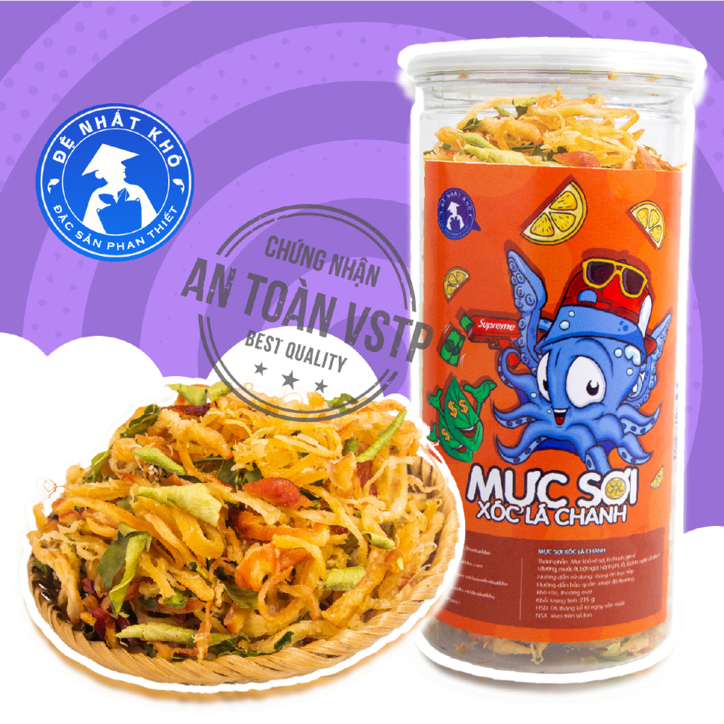 Đệ Nhất Khô Mực sợi xóc lá chanh 200g