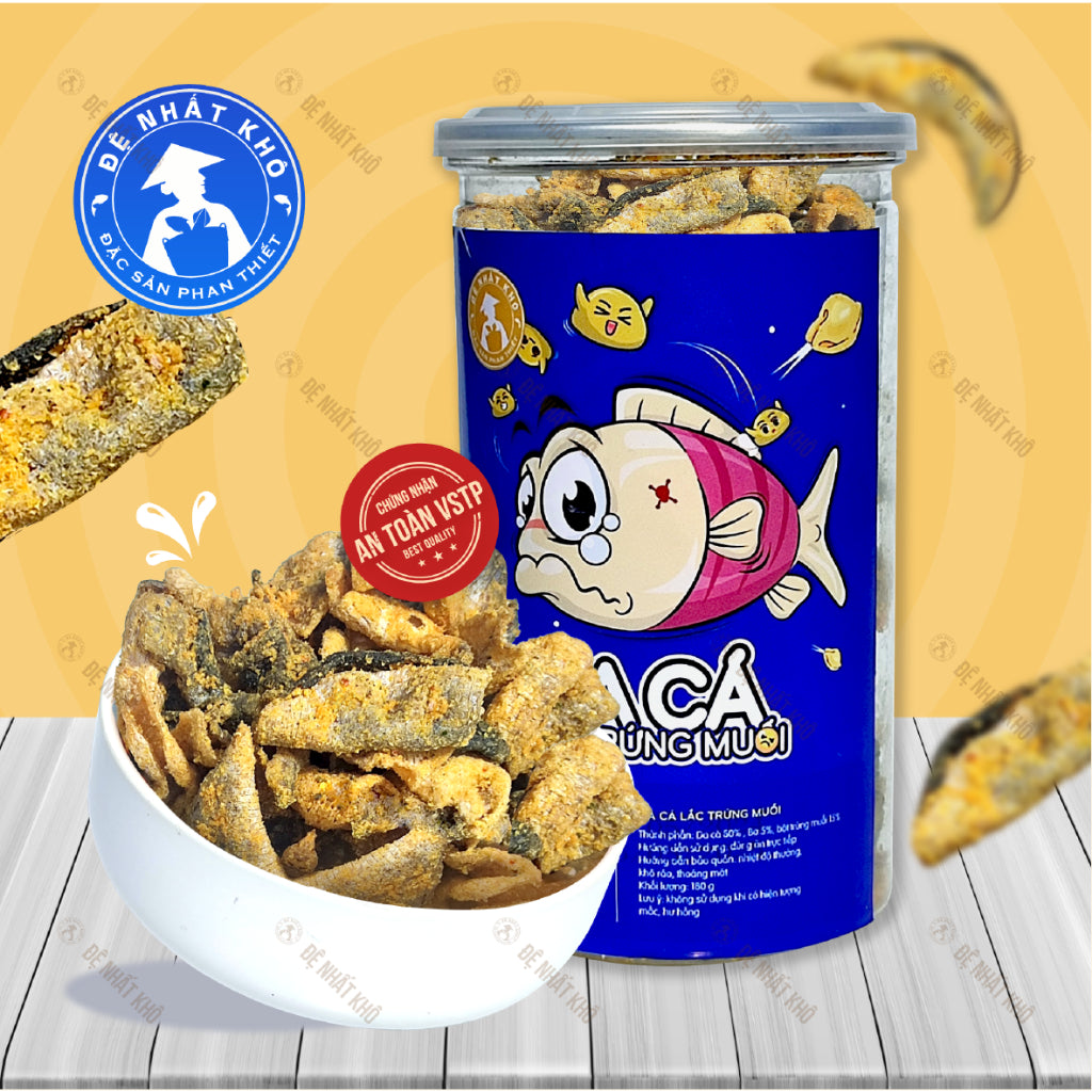 Đệ Nhất Khô Da cá lắc trứng muối hộp 180g