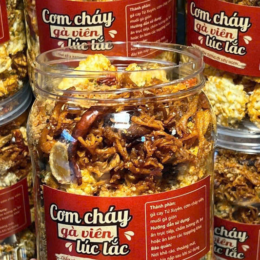 Cơm cháy gà viên lúc lắc hộp 500g